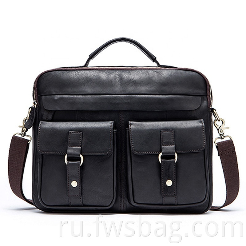 Factory Price Oem Office Business Real Leather Handbag Vintage Briefcase Laptop Bag For Men2